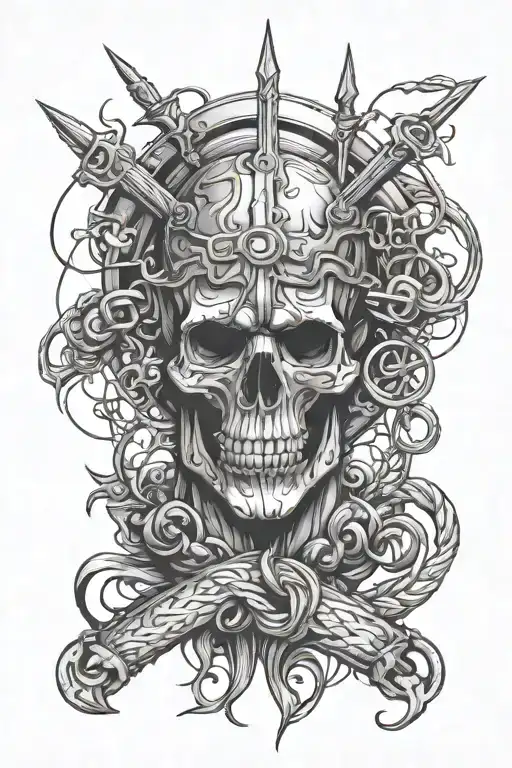 BDSM scene set tattoo design idea