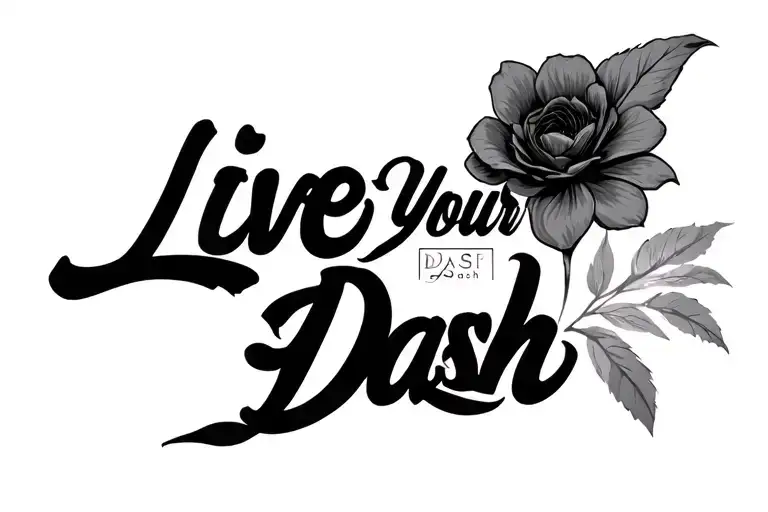 Live Your Dash tattoo design idea