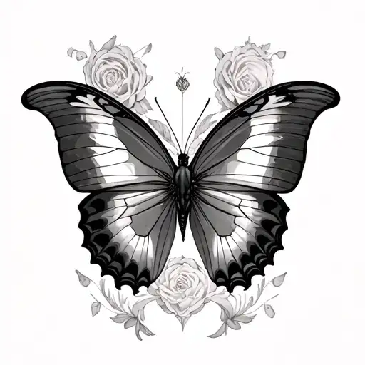 Butterfly + Resurrection Theme Butterfly symbol underneath to reflect transformation: 	•	Caterpillar (fui) 	•	Cocoon  tattoo design idea