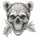 bear skull tattoo design idea