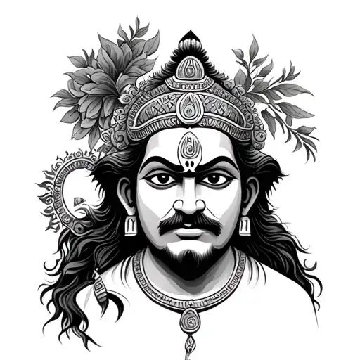 Hanuman Gada tattoo design idea