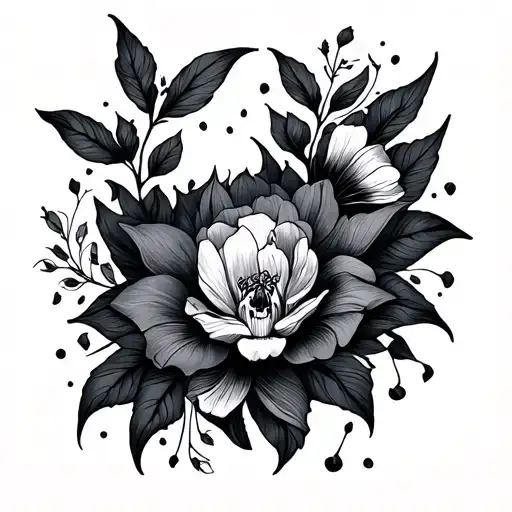flash sheet based on fine line designs inspired tattoo design idea