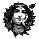 mother name Geetha Lakshmi name tattoo design idea
