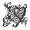 double heart shape tattoo design idea