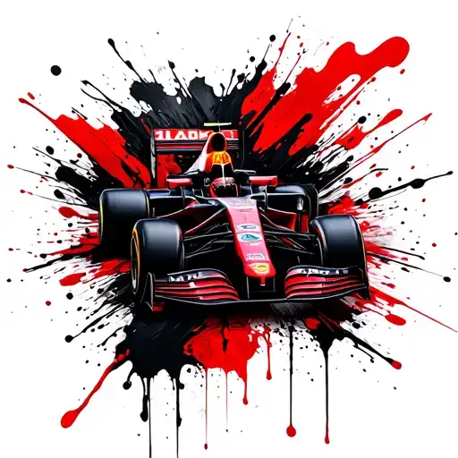formula 1 starting grid lines tattoo design idea