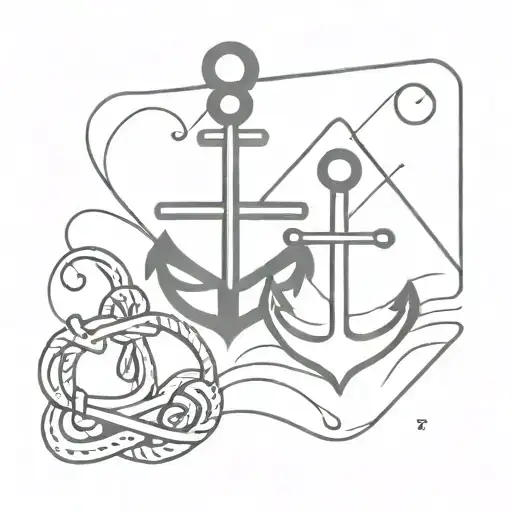 alfa and omega bove the anchor cross tattoo design idea