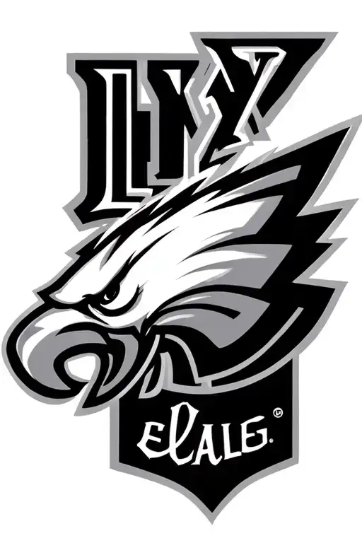 "LIX" Philadelphia Eagles logo tattoo design idea