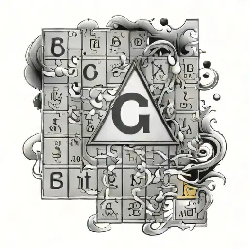 chlorine periodic table symbol made tattoo design idea