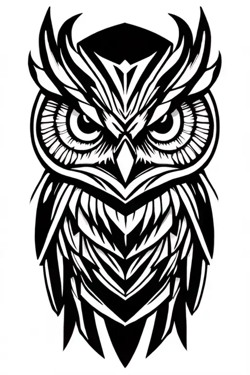 owl tattoo design idea