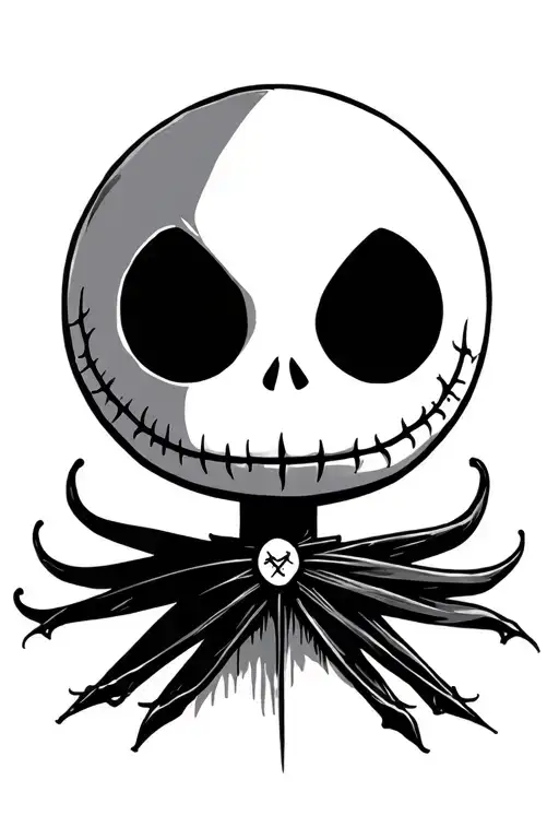 anime style jack skellington tattoo design idea