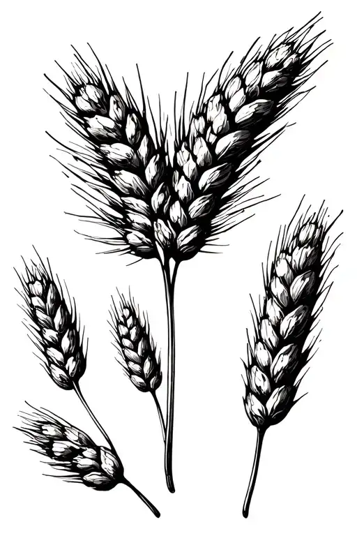 Wheat tattoo design idea
