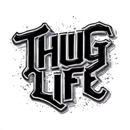 "Thug Life" traffic symbol tattoo design idea