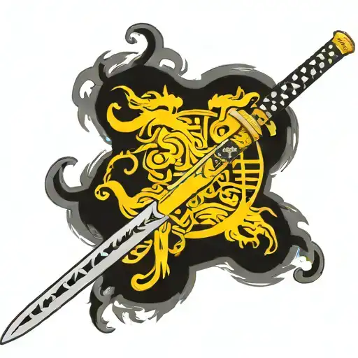 kill bill katana sword tattoo design idea