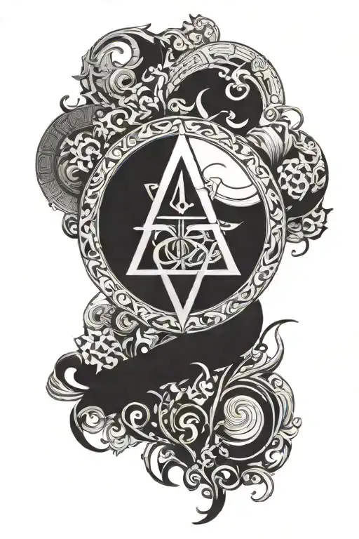 ataraxia symbol tattoo design idea
