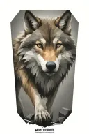 minecraft wolf tattoo design idea