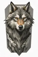 minecraft wolf tattoo design idea