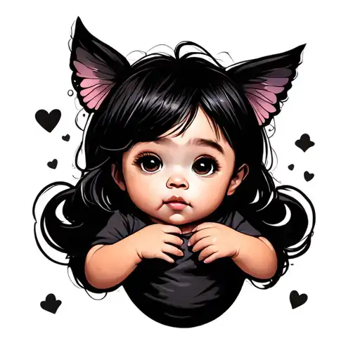 baby hand tattoo design idea