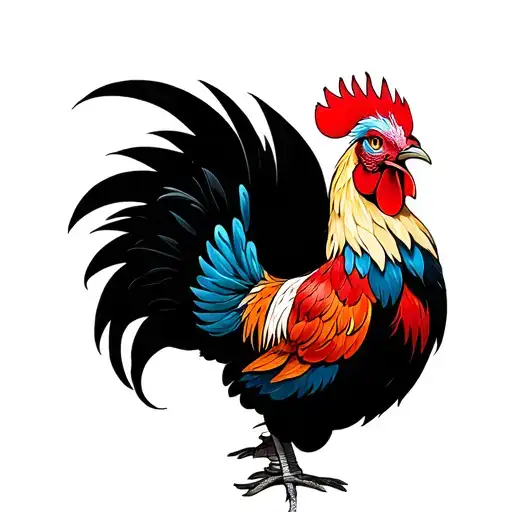 full cock tattoo design idea