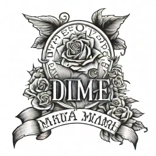 dime tattoo saying love you mama tattoo design idea