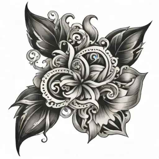 daughets names Stella, Lola, Milla. trible ish design shoulder placment tattoo design idea