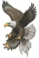 eagle soaring tattoo design idea