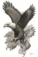 eagle soaring tattoo design idea