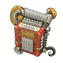 button hohner accordion tattoo design idea