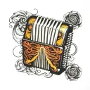 button hohner accordion tattoo design idea