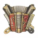 button hohner accordion tattoo design idea