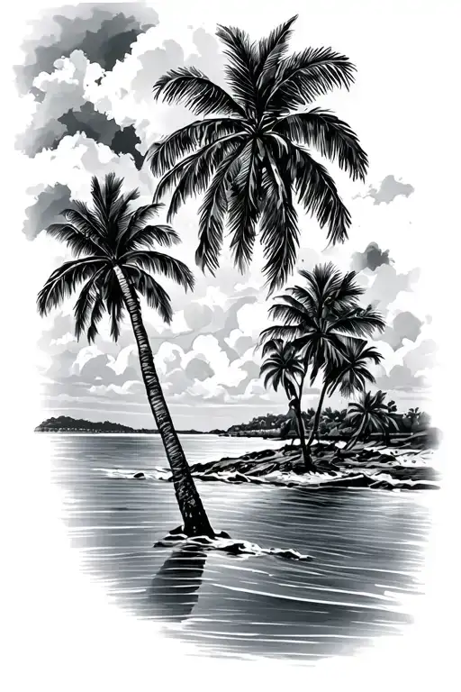 Sarasota Florida coastline tattoo design idea