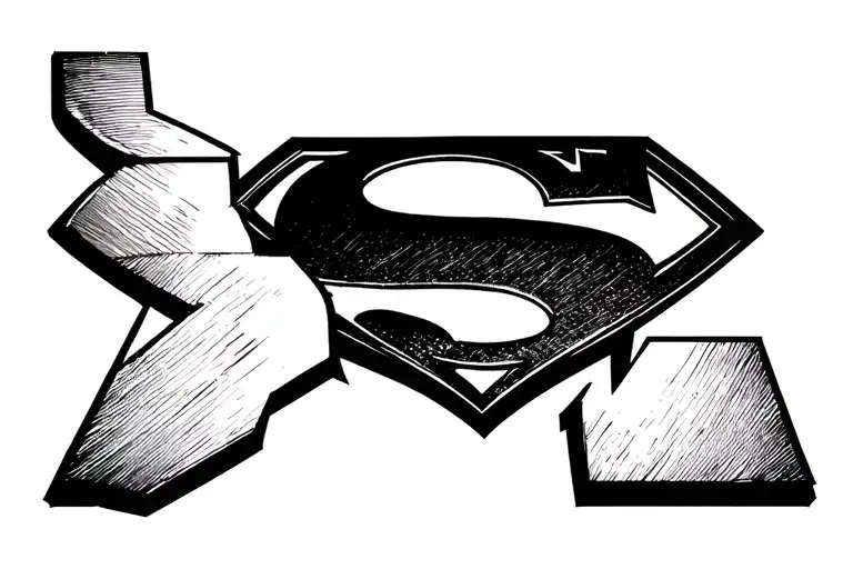 superman logo tattoo design idea