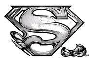 superman logo tattoo design idea