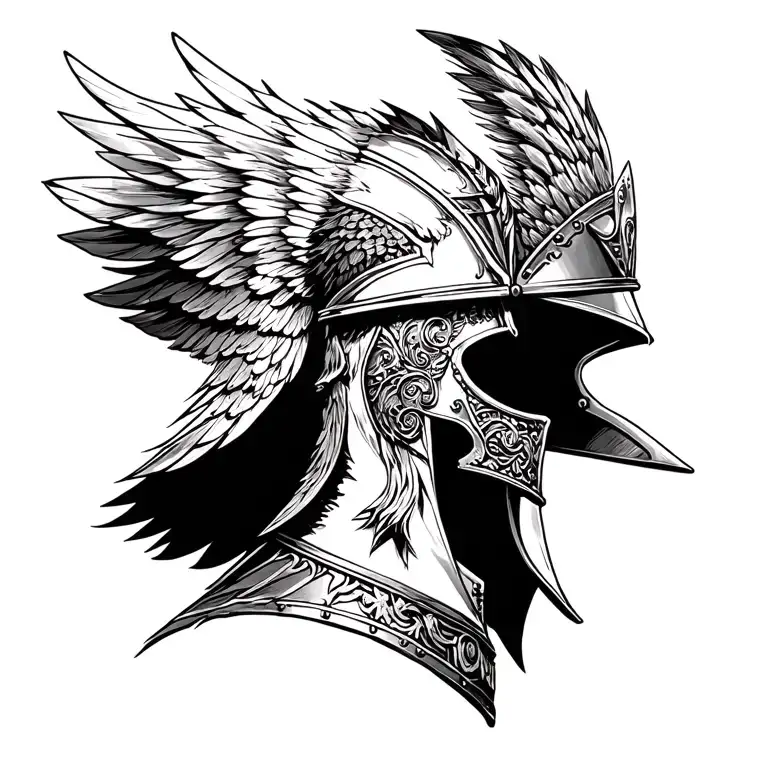 Romanvess centurion helmet, Aquila tattoo design idea