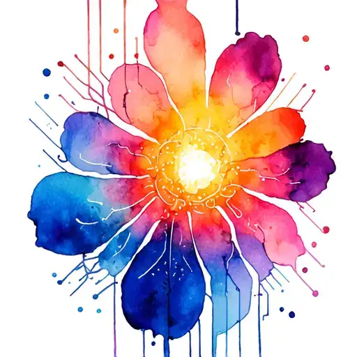 electrical circuit intertwined tattoo design idea