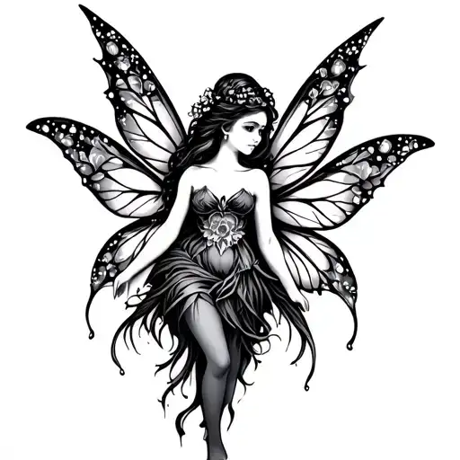 fairy traditional style tattoo tattoo design idea