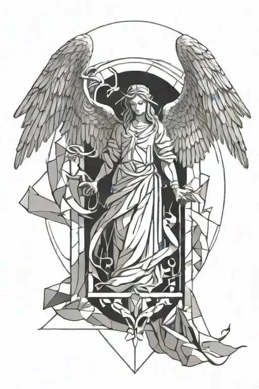 Arch Angel Gabriel tattoo design idea