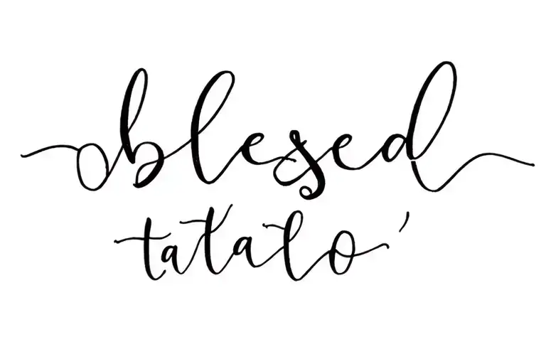blessed tattoo design idea
