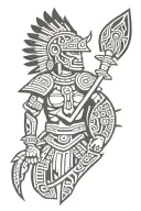 Mayan warrior tattoo design idea