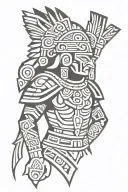 Mayan warrior tattoo design idea