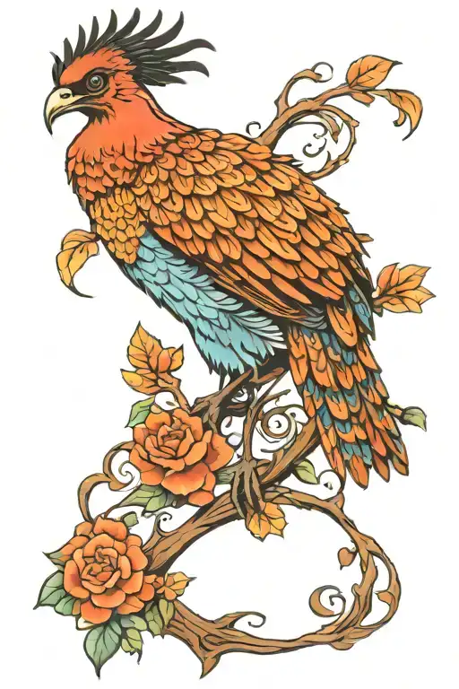 lyrebird deteemined tattoo design idea