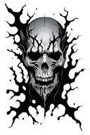 mark of Cain with black veins popping tattoo design idea