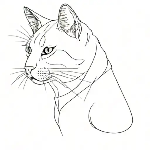 orange cat tattoo design idea