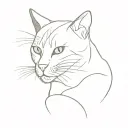 orange cat tattoo design idea