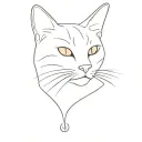 orange cat tattoo design idea