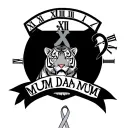  A chest tattoo with a tiger with a cancer ribbon and  the name mum on it with a clock with Roman numerals saying the da tattoo design idea