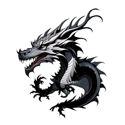 dragon abstract tattoo tattoo design idea