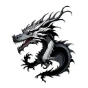 dragon abstract tattoo tattoo design idea