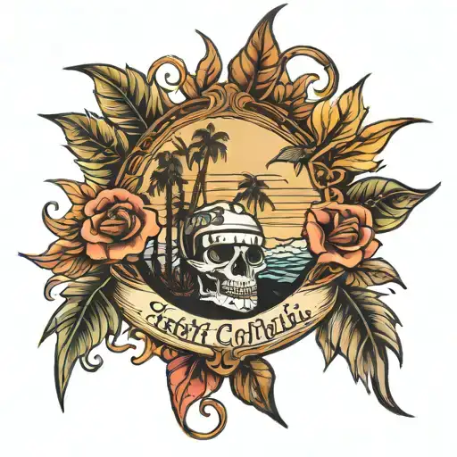 hotel California tattoo design idea