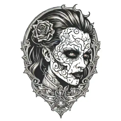 Vampiress tattoo design idea
