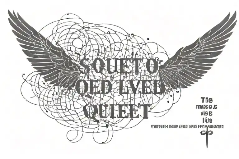 Image representing the quote "the mass of men lead lives of quiet desperation" tattoo design idea
